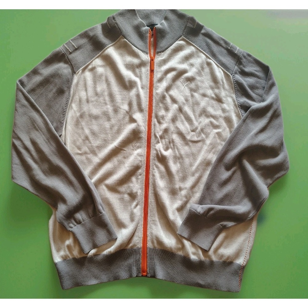 Marc Ecko‎ Cut & Sew Zip-Front Embroidered Sweatshirt Jacket Men's 2XL A5